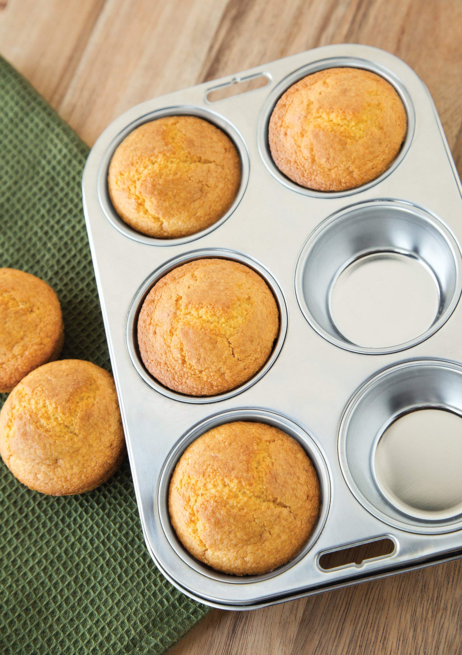 Amazon.com: Fox Run 4867 Muffin Pan, 6 Cup, Stainless Steel